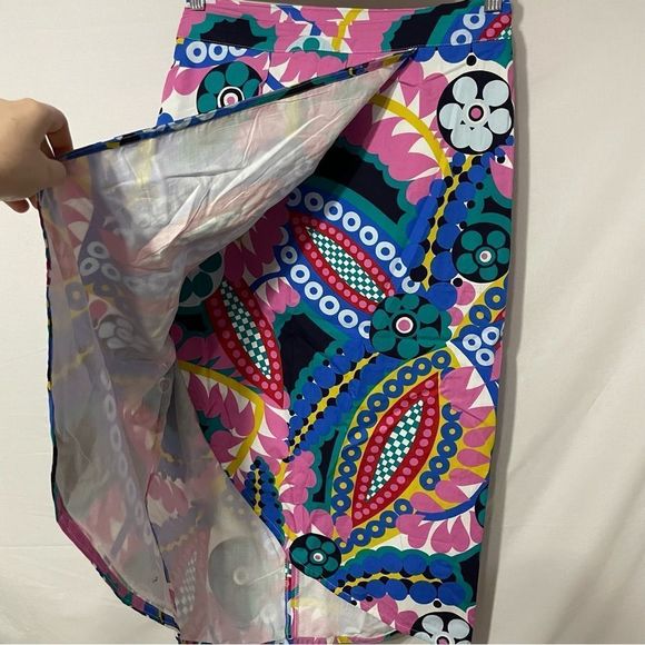 NWT Sz6 J. Crew Ratti Kaleidoscope Tulip Skirt - Picture 6 of 10